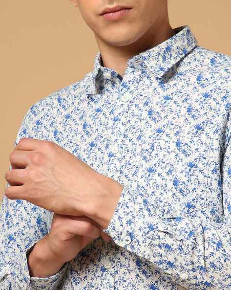 Extra slim on sale floral dress shirt