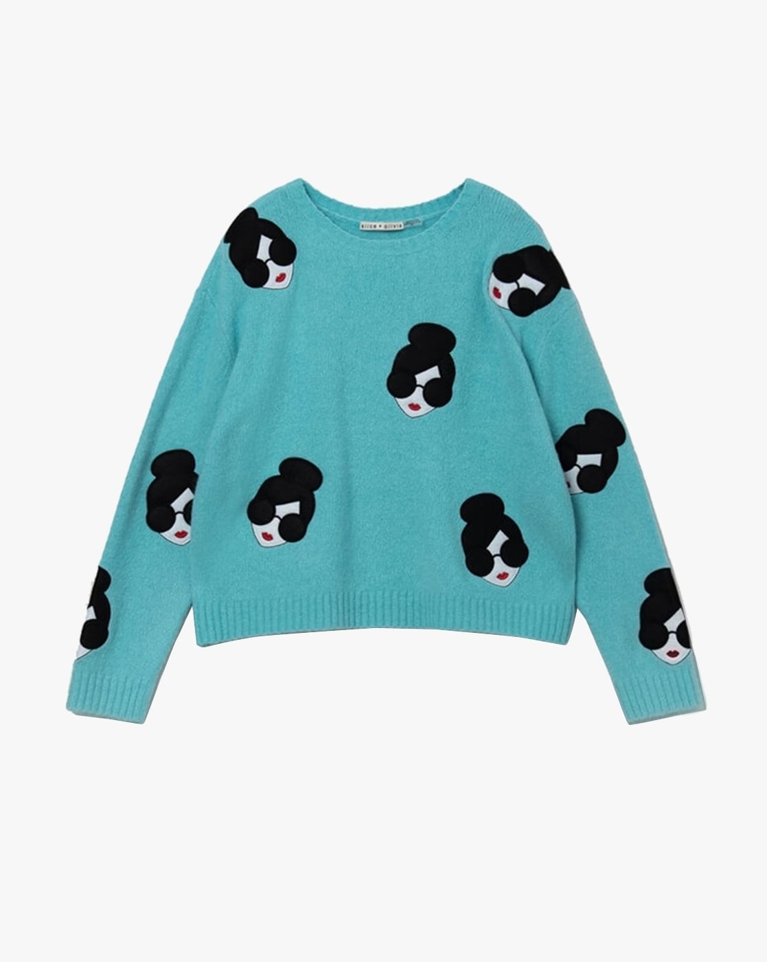 Alice and olivia 2025 stace face sweater