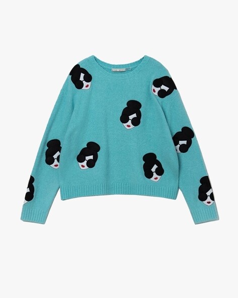 Alice and olivia stace clearance face sweater