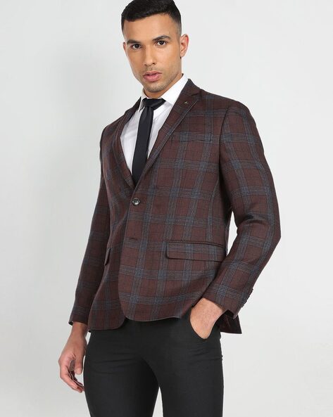 Red check blazer on sale dress