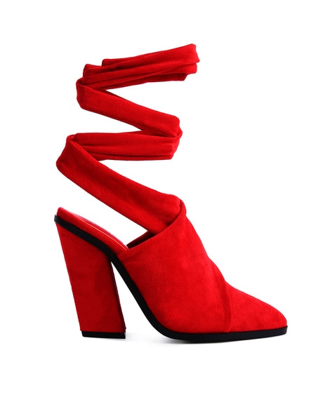 Red best sale mule heel