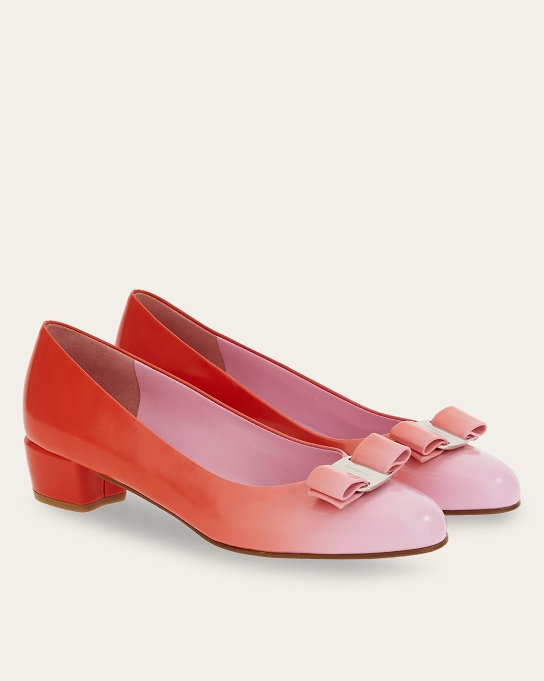 Buy Ferragamo Vara Bow Ombre 20 mm Pumps, Pink Color Women