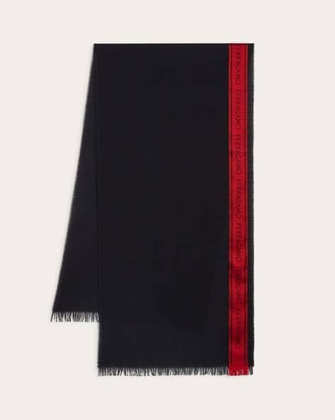 Wool Ferragamo Scarf Mens Gancini Scarf
