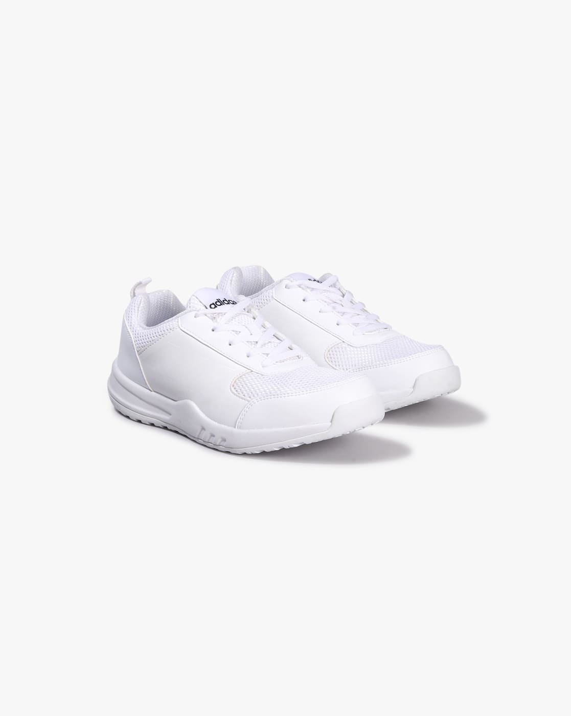 Adidas Kids Low-Top Lace-Up Shoes For Boys (White, 12-13Y)