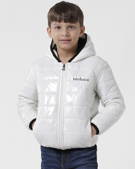 Boys white bomber jacket hotsell