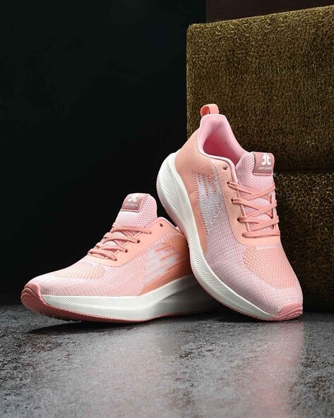 Buy online Women Peach Knitted Lace-up Sports Shoe from Sports Shoes &  Sneakers for Women by Off Limits for ₹1499 at 65% off