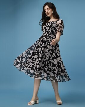 Ajio black dress cheap