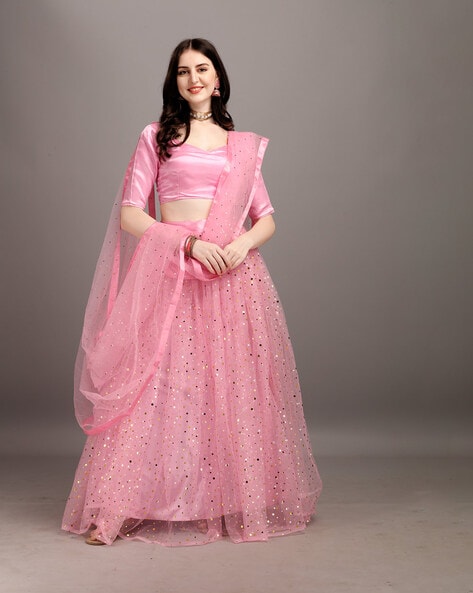 Buy Pink Lehenga Choli Sets for Women by COLORBUCKET Online | Ajio.com