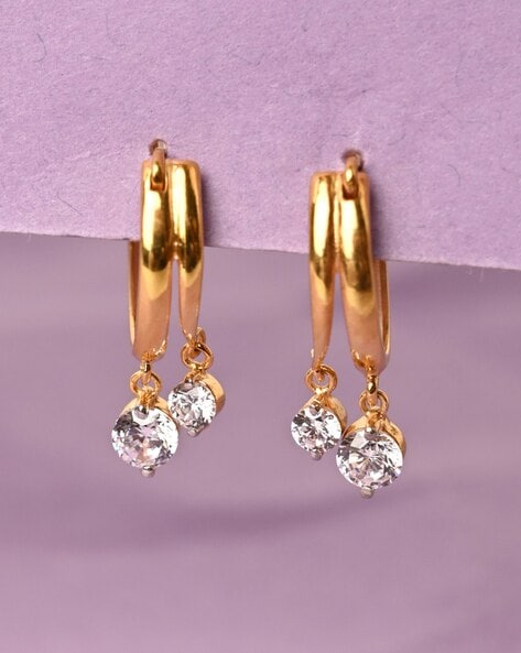 Pearl Twisted Small Drop Hoop Earrings | Gold Plated Vermeil/Pearl Earrings  | Missoma