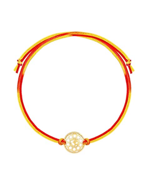 Giva Sterling Silver Gold-Plated Om Rakhi