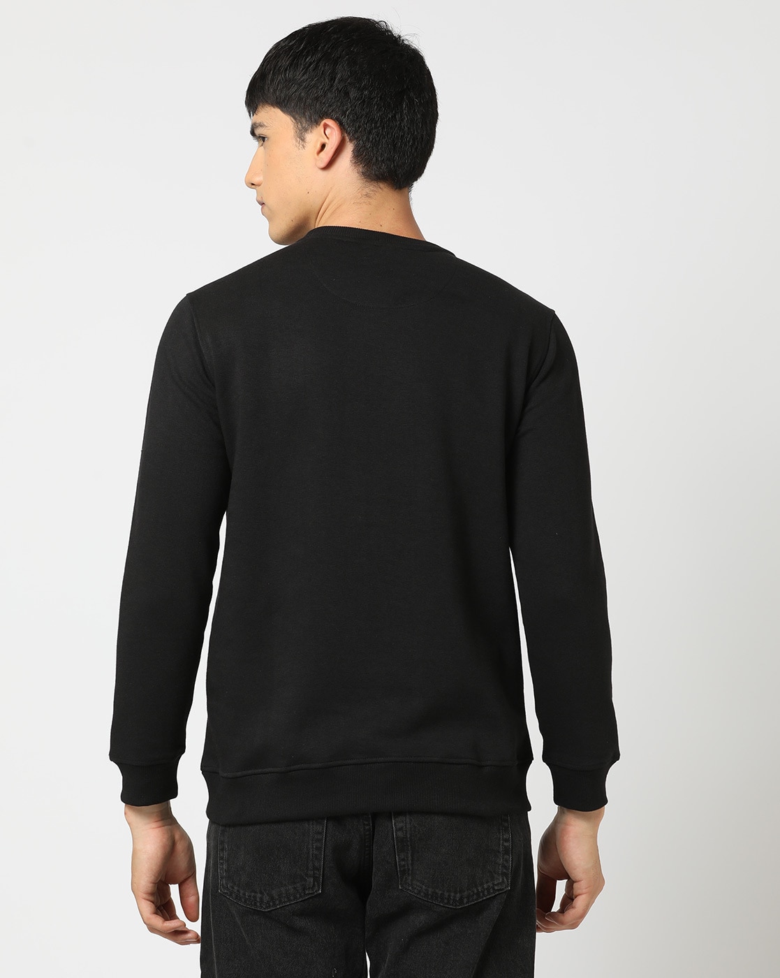 Plain black 2024 crew neck