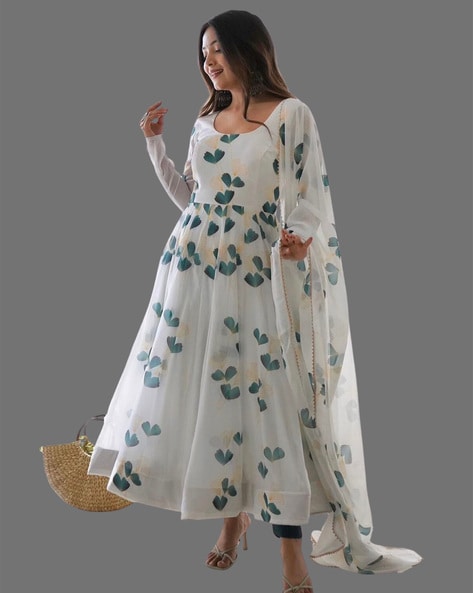 Designer White Embroidered Stitched Dress | Designer Replica Store