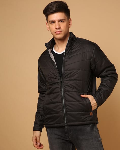 epine label basic jacket Black