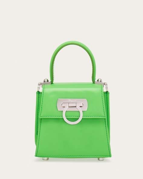 Buy FERRAGAMO Iconic Top Handle Extra Small Bag Green Color Women AJIO LUXE