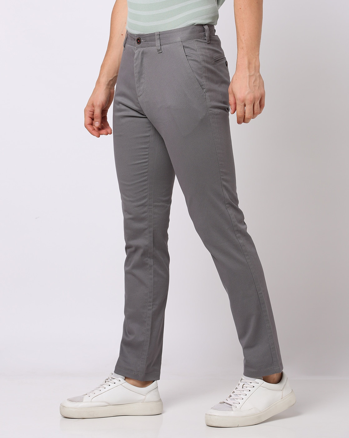 Buy Men Grey Regular Fit Trouser Online in India - Monte Carlo