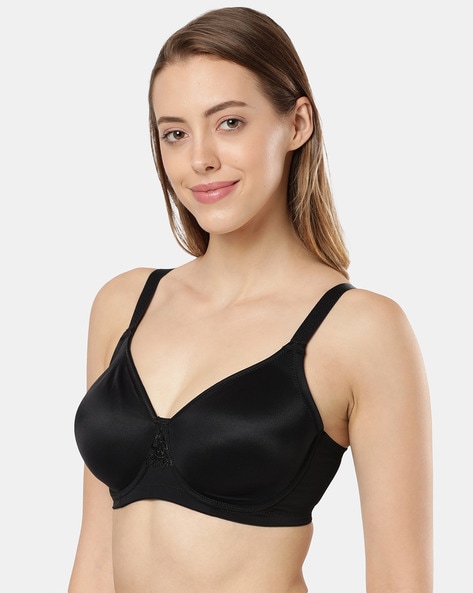 Buy Jockey Women's Wirefree Non Padded Microfiber Nylon Elastane Stretch  Full Coverage Minimizer Plus Size Bra with Broad Fabric  Straps_Style_1841_Black_34D at