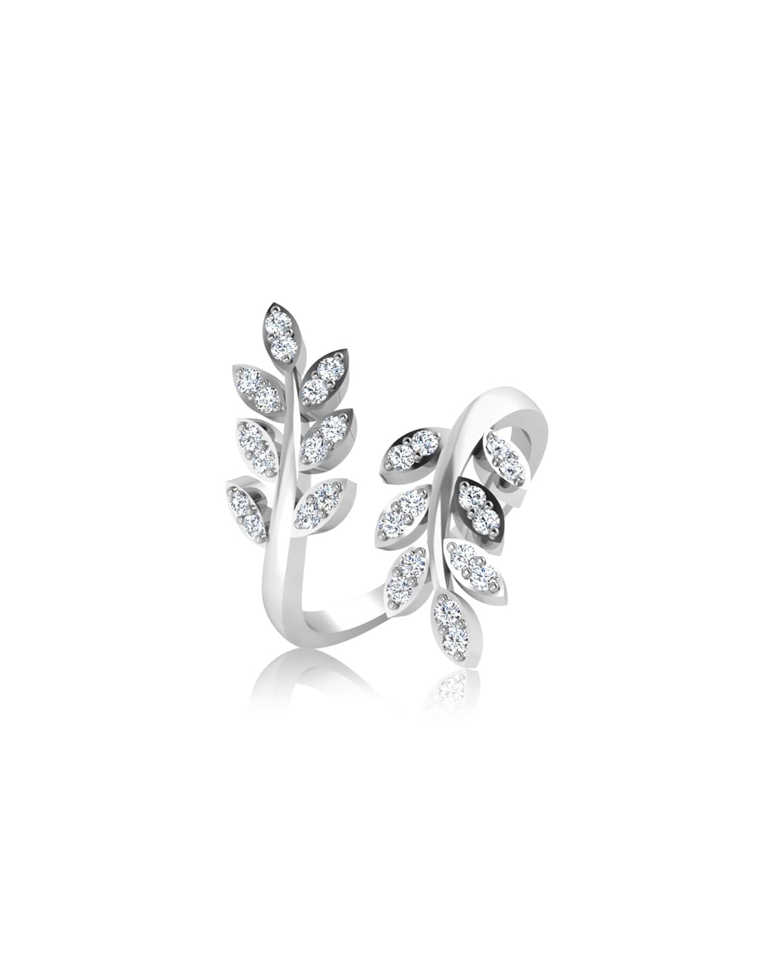 Pandora | Jewelry | Pandora Leaf Sparkle Black Clear Rhinestones Set Two  Ring S925 | Poshmark