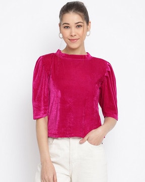 Buy Magenta Tops for Women by Mayra Online