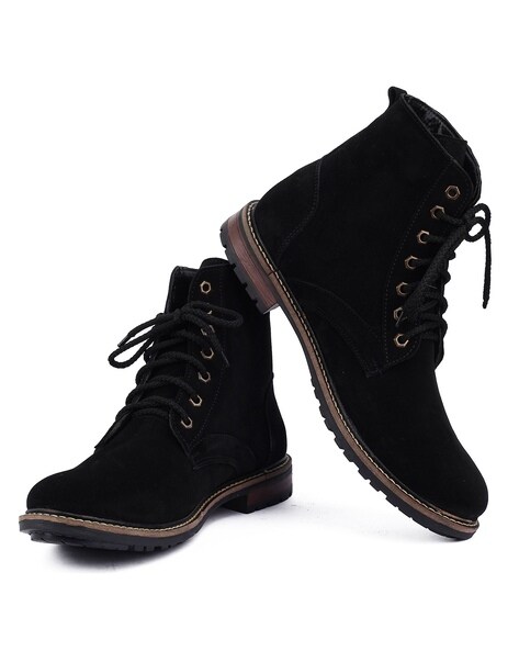 Buy Obsidian Black Boots for Men by LOUIS STITCH Online