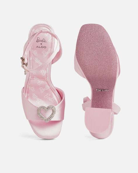 Buy FOREVER IN MY HEART BABY PINK HEELED SANDALS for Women Online in India