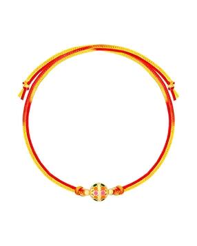 Sterling Silver Gold-Plated Enamelled Ball Rakhi-image-22