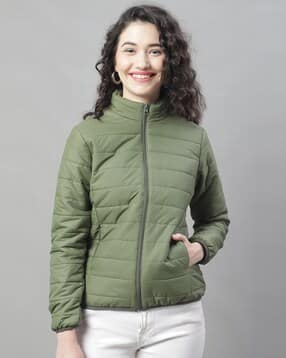 house of vedas Quilted Zip-Front Jacket with Insert Pocket-picture-48