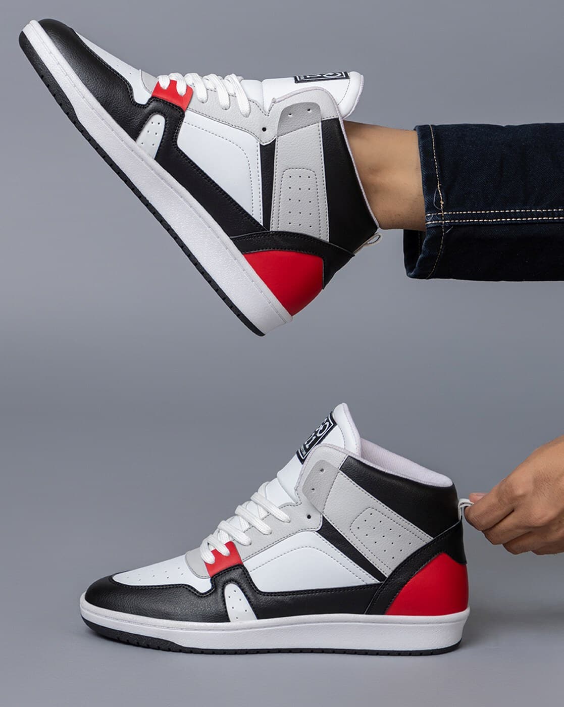 Hiphop Dg Shoes Men Mid-Top Lace-Up Sneakers