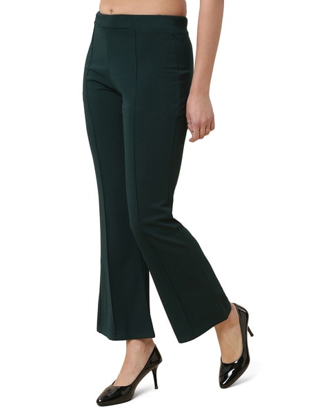 Jeans & Trousers | Dark Green Pants (Women) | Freeup