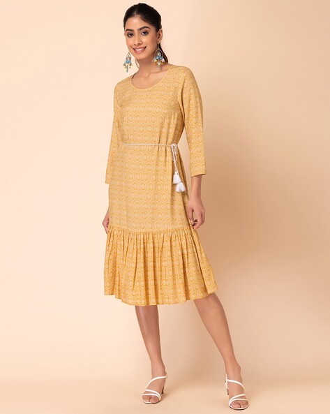 Buy Yellow Haldi Anarkali Kurtas for Women Online in India - Indya