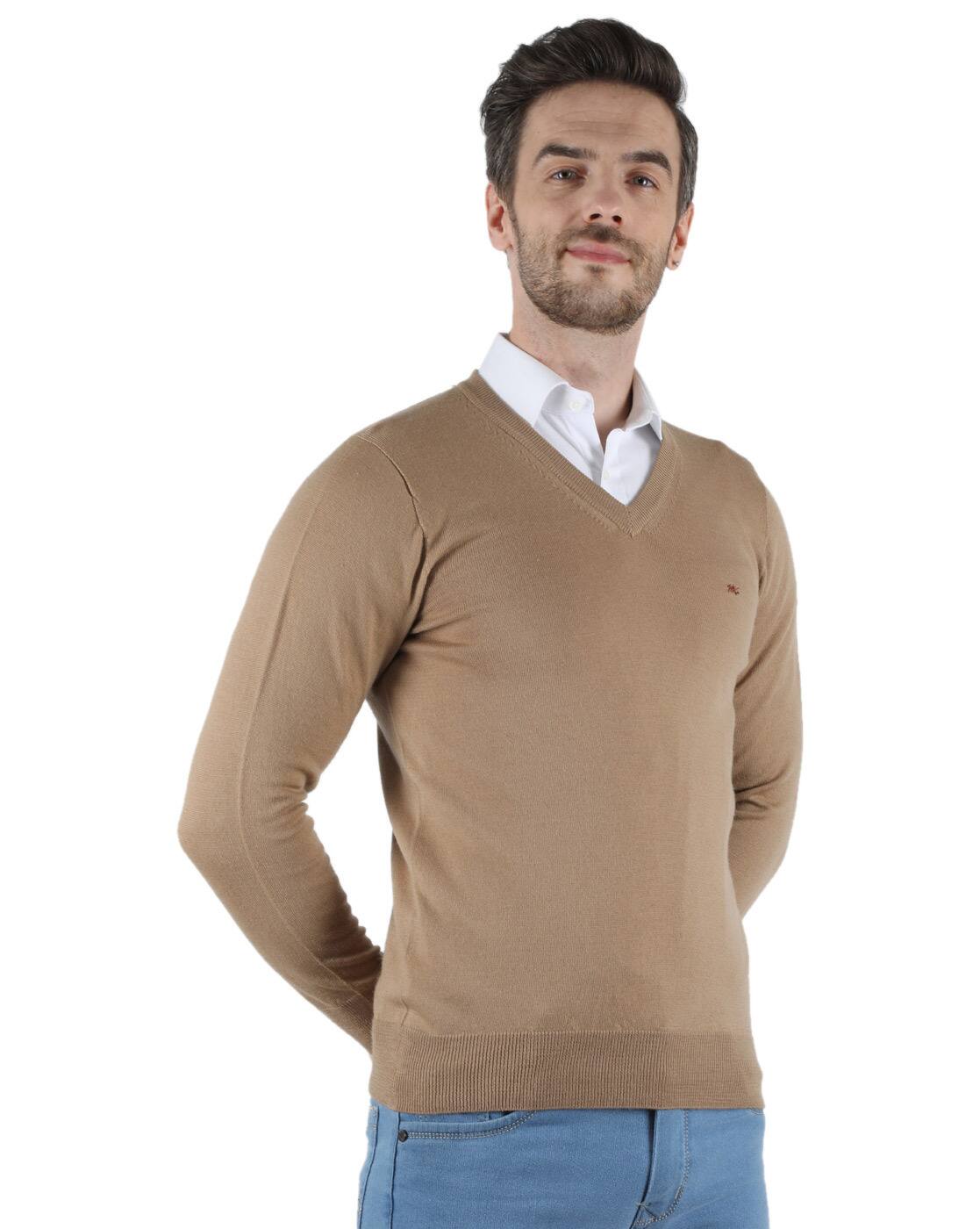 Buy Beige Sweaters u0026 Cardigans for Men by MONTE CARLO Online | Ajio.com