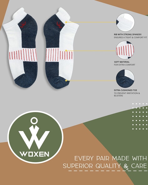 WOXEN Men Solid Ankle Length (Pack of 5) SOCKS