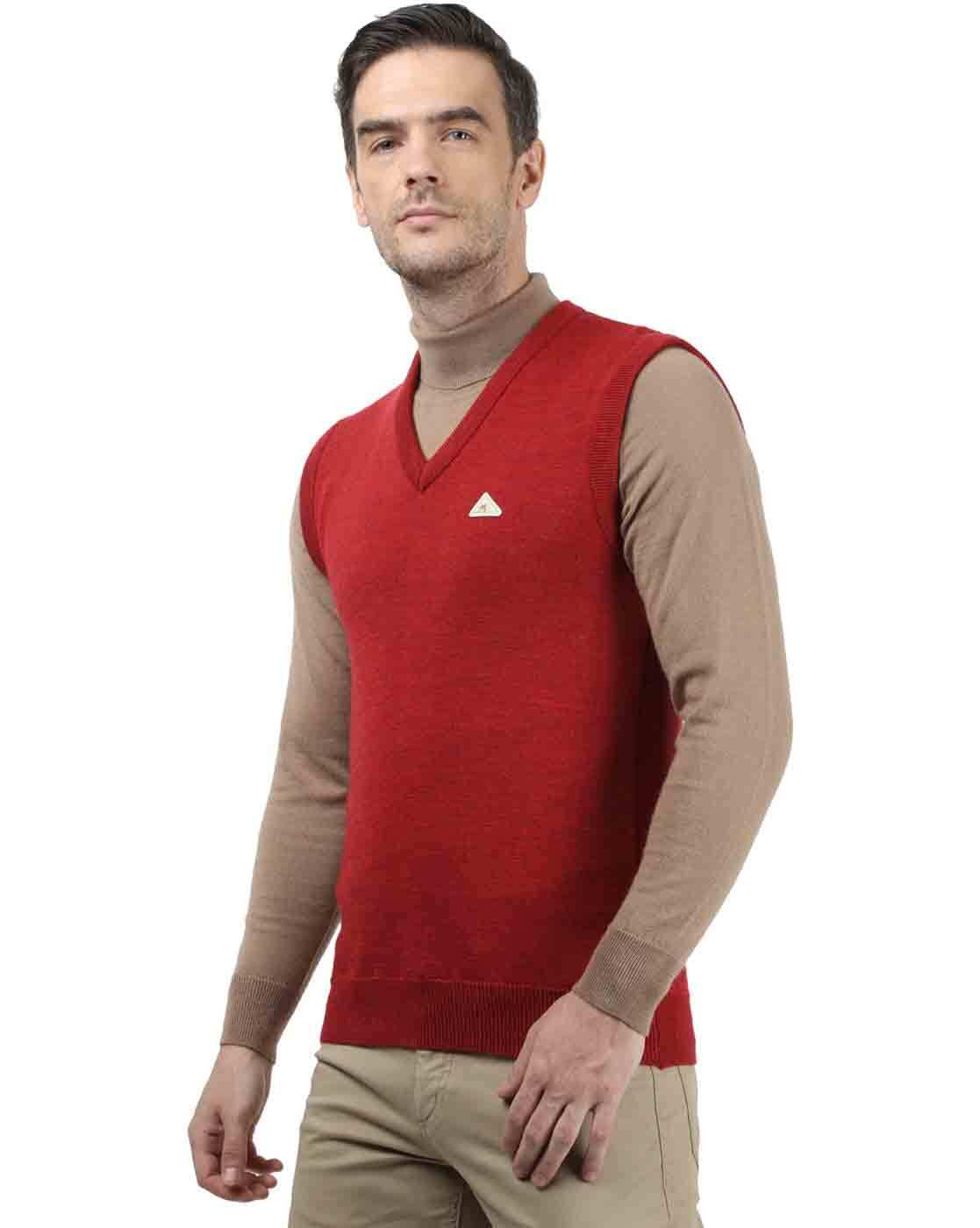 Buy Red Sweaters u0026 Cardigans for Men by MONTE CARLO Online | Ajio.com
