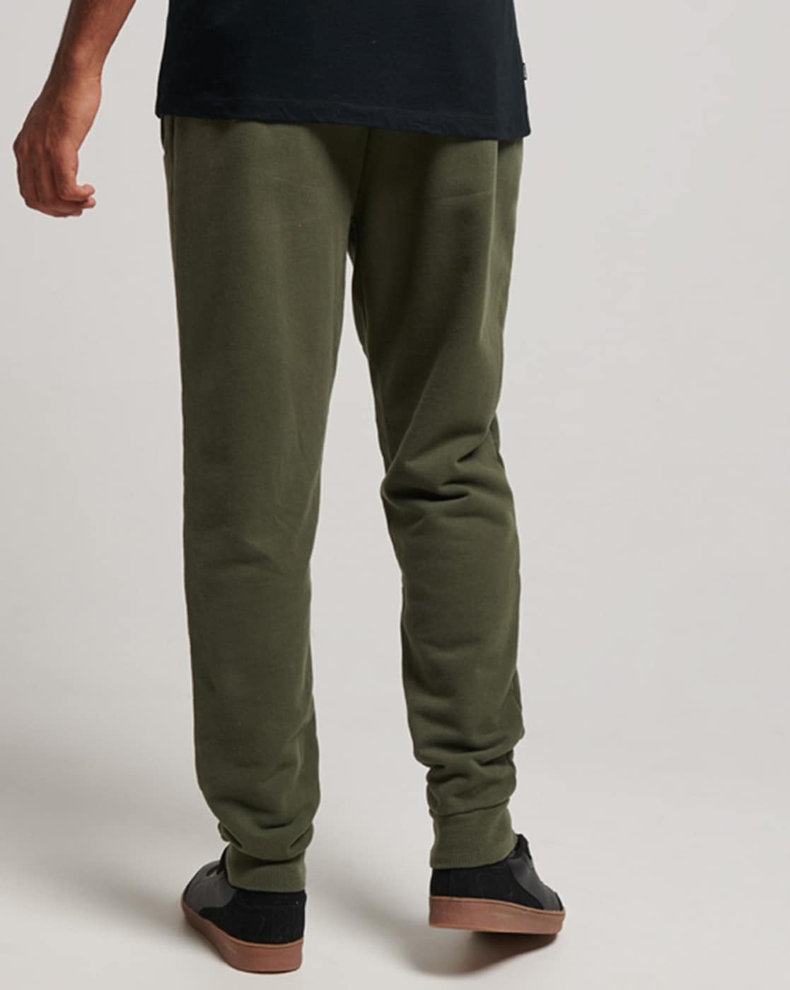 Buy GULLY Men Olive Green Solid Joggers - Track Pants for Men 6517985