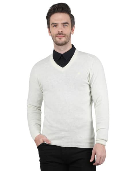 Heathered V-neck Pullover