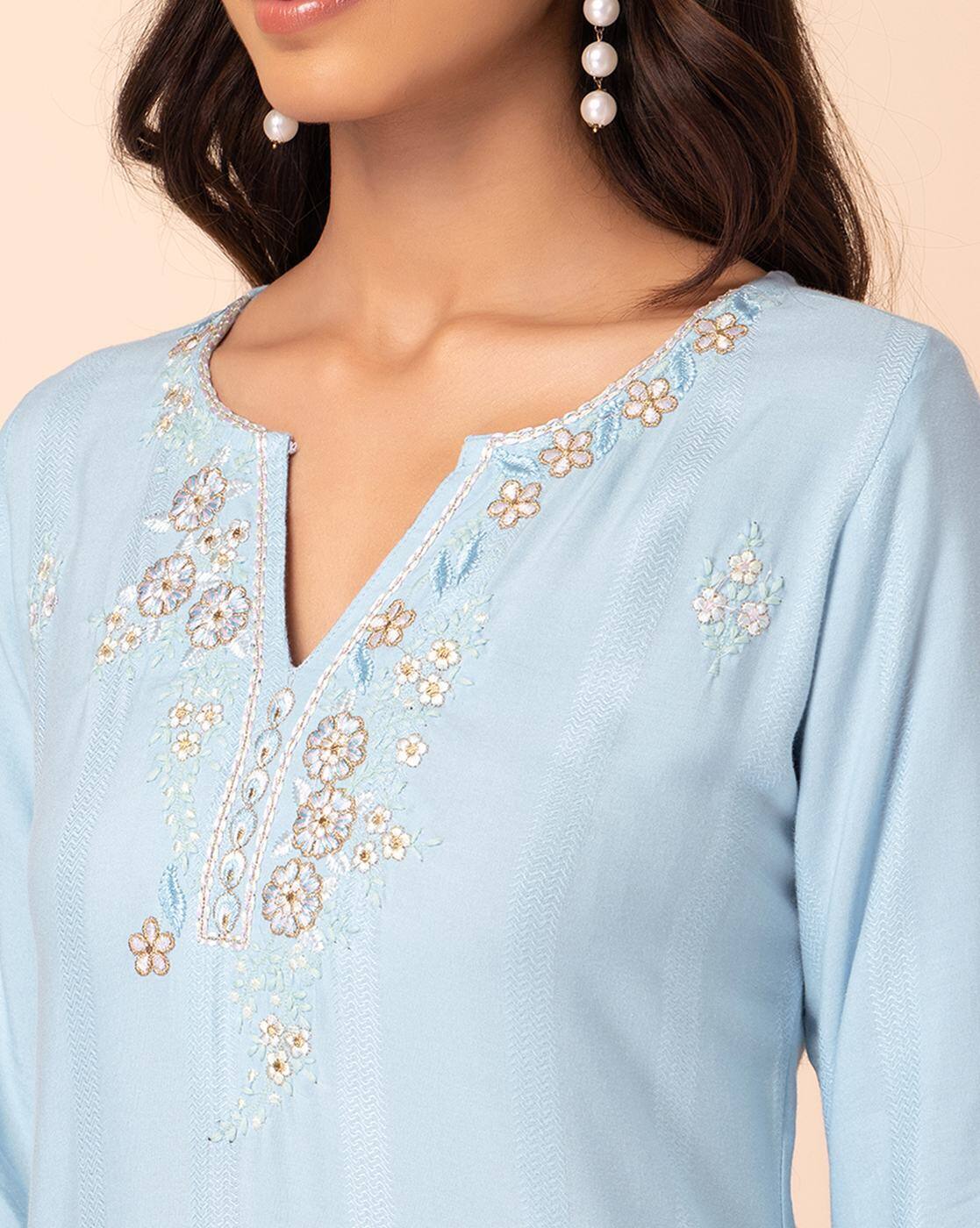 Embroidered Straight Kurta