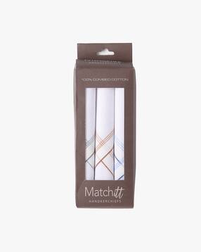 matchitt Men Pack of 3 Cotton Handkerchiefs-picture-15