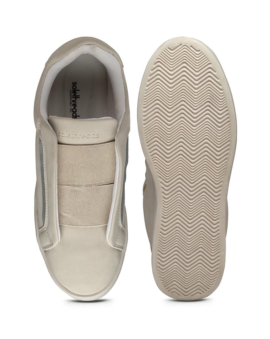 Buy Cream Sneakers for Women by SOLETHREADS Online | Ajio.com