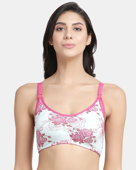 Buy Inner Sense Organic Cotton Antimicrobial Seamless Side Support Bra -  Pink online