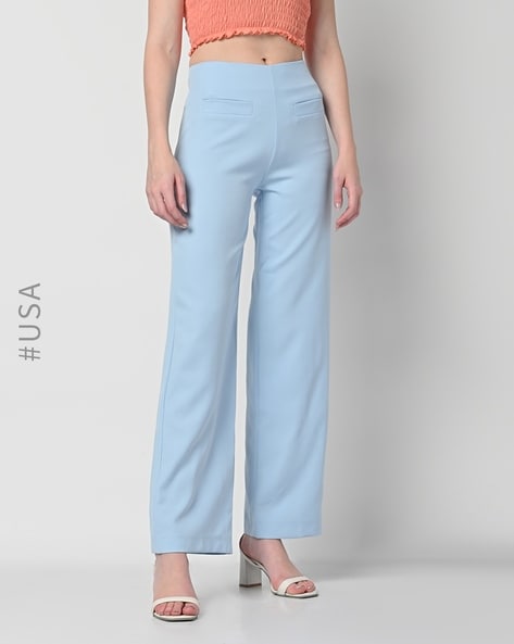 Buy Blue Trousers & Pants for Women by Wknd Online