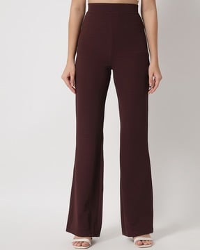 Bootcut Trousers with Flat Front