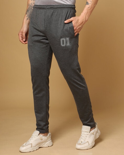Buy Men Olive Solid Casual Track Pants Online - 680258 | Louis Philippe
