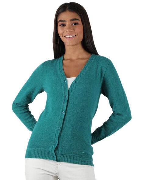 Buy Sea Green Sweaters Cardigans for Women by MONTE CARLO Online Ajio