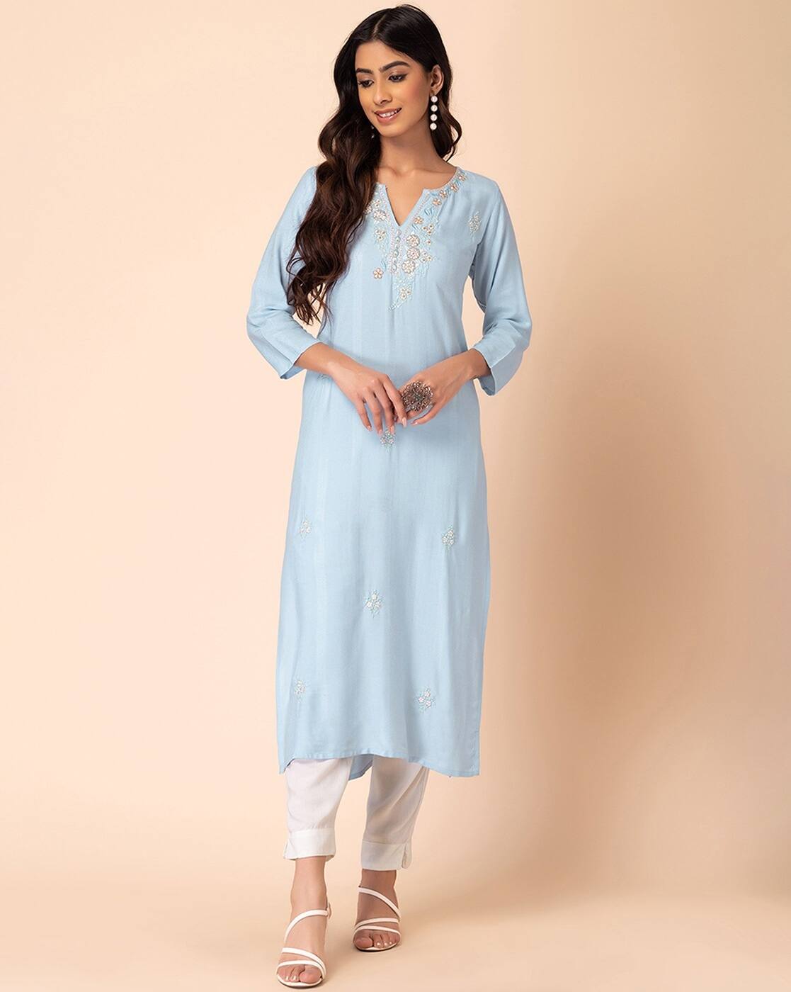 Embroidered Straight Kurta