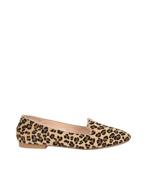 Leopard Print Slip-On Ballerinas