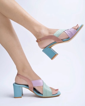 Colour block outlet heels