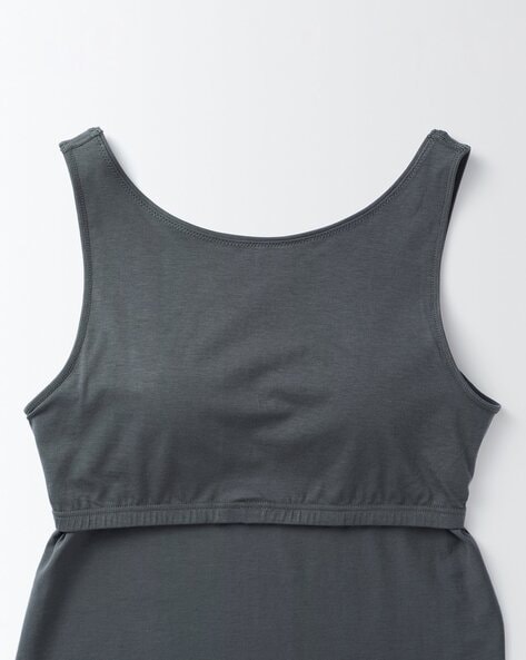 Muji Black Tank Top, built in bra