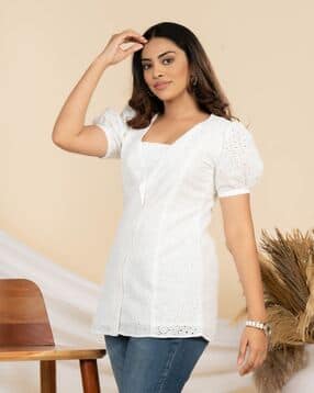 weavllite Embroidered Lapel Collared Tunic-picture-42