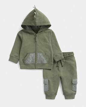 mothercare Jurassic Museum Embroidered Zip-Front Hoodie & Joggers Set-picture-19