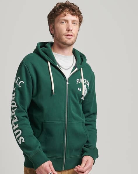 Vintage Collegiate Zip Relaxed Fit Sweatshirt - Main Image