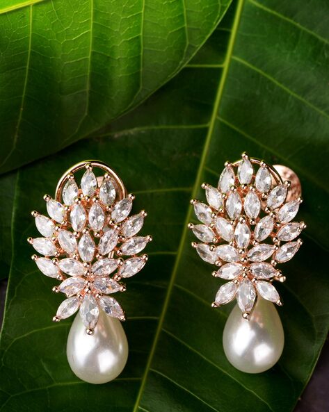 Madison Earrings in Pink Pearls & Diamonds – Gump's